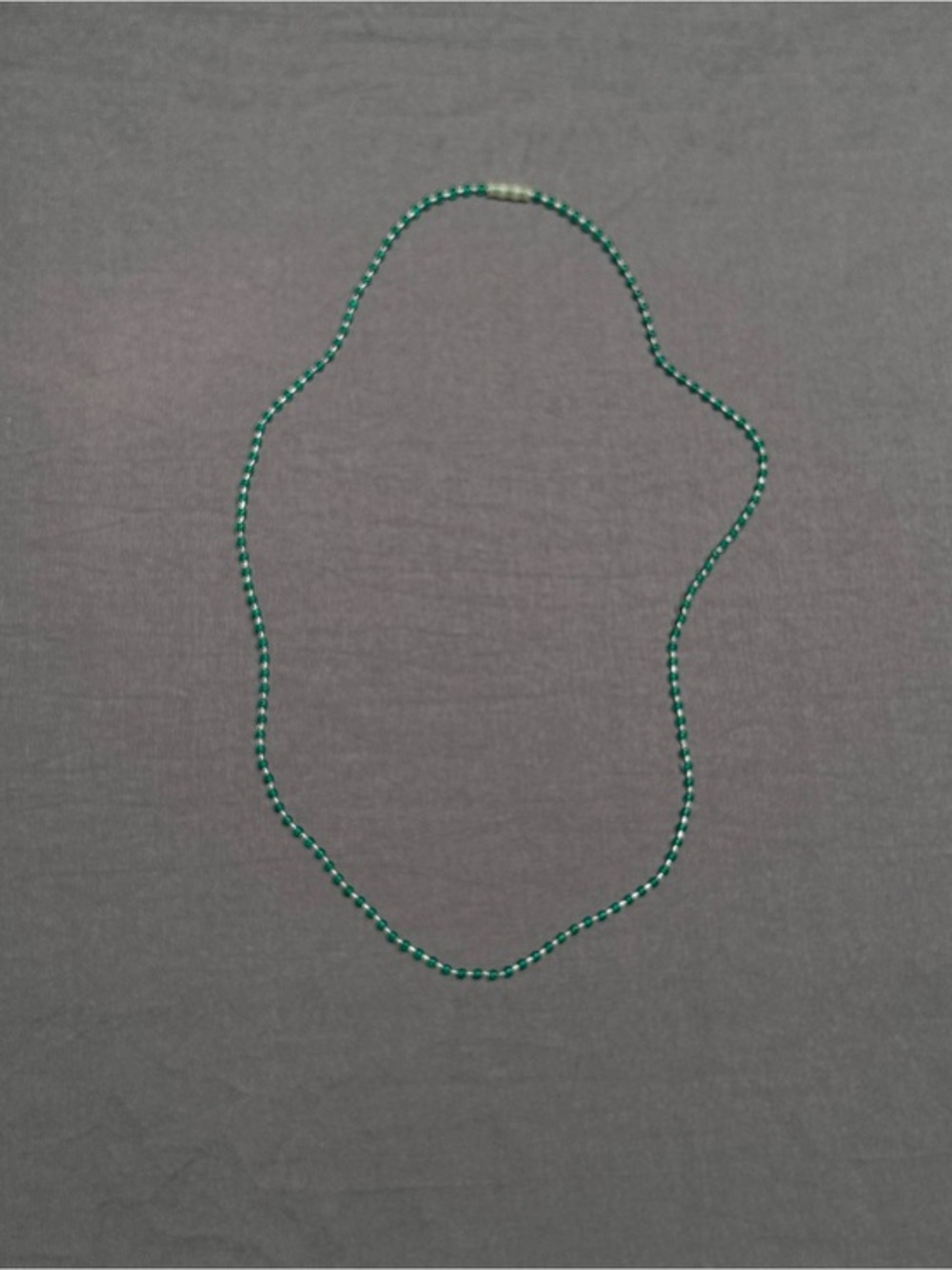 Thin Green Beaded Necklace